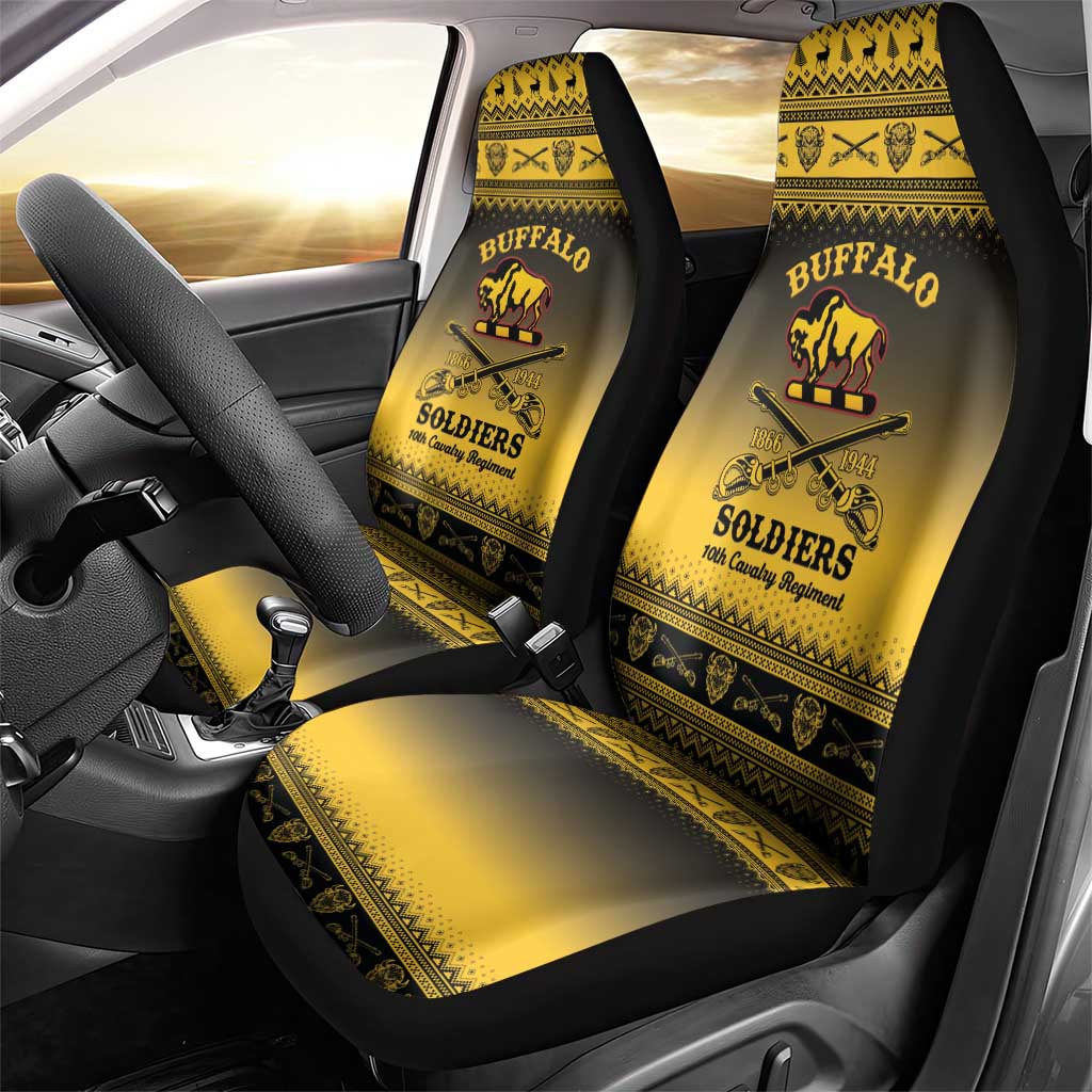 Afro Christmas Buffalo Soldiers Car Seat Cover 10th Cavalry Regiment - African Pride