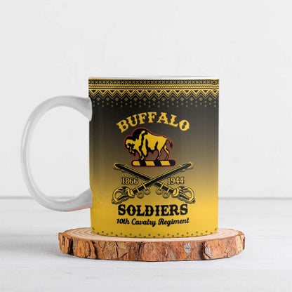 Buffalo Soldiers Christmas Ceramic Mug 10th Cavalry Regiment