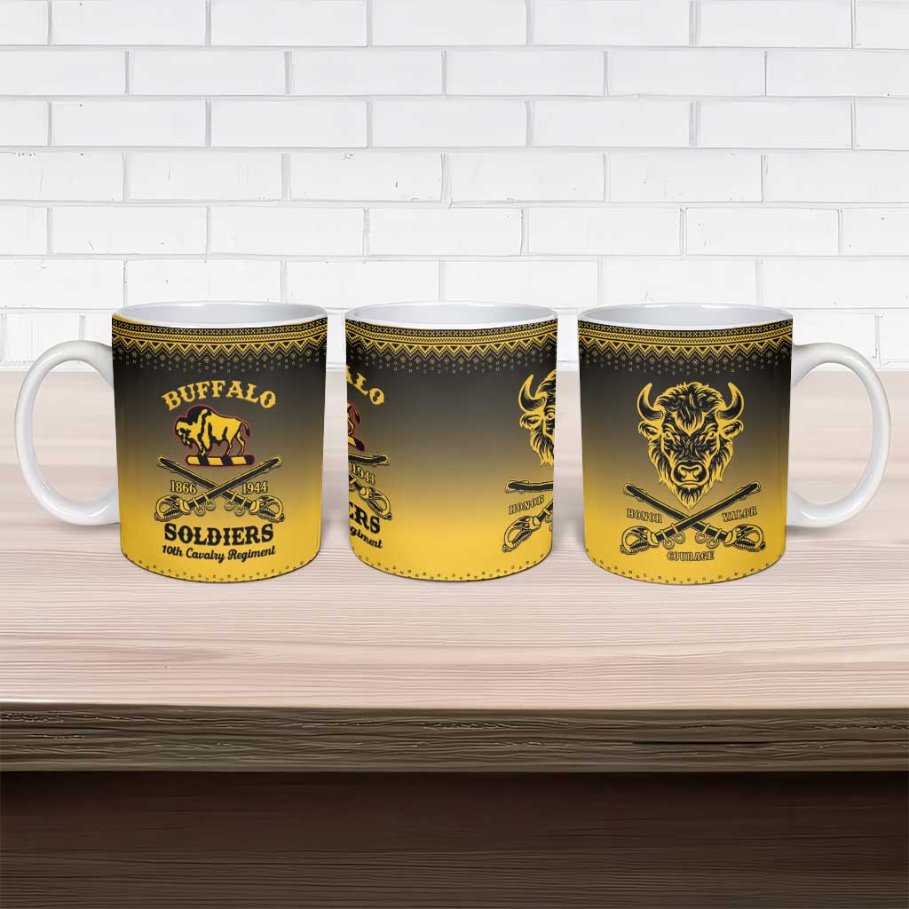 Buffalo Soldiers Christmas Ceramic Mug 10th Cavalry Regiment