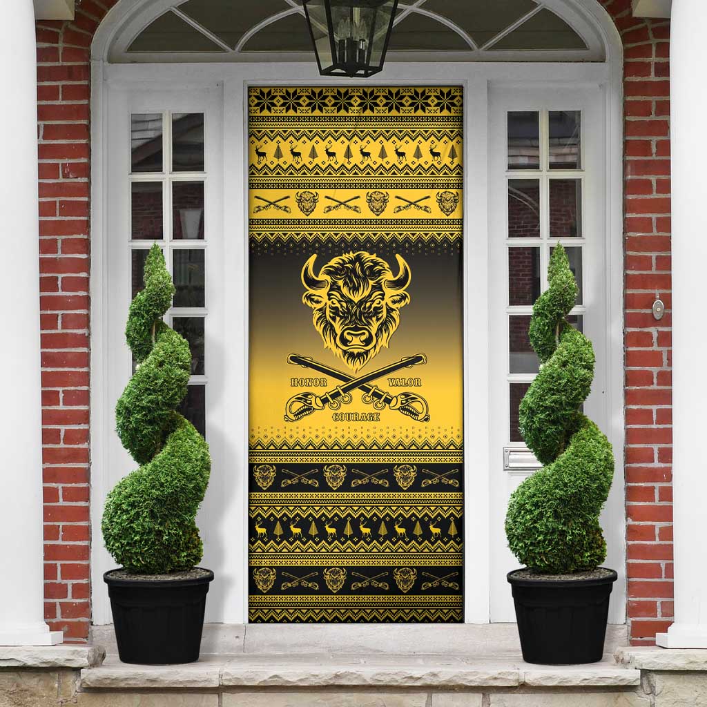 Buffalo Soldiers Christmas Door Cover 10th Cavalry Regiment