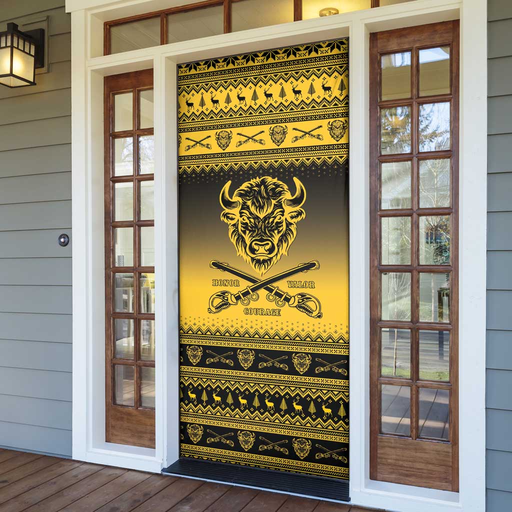 Buffalo Soldiers Christmas Door Cover 10th Cavalry Regiment