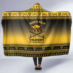 Afro Christmas Buffalo Soldiers Hooded Blanket 10th Cavalry Regiment - African Pride