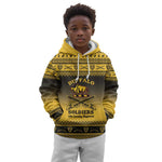 Afro Christmas Buffalo Soldiers Kid Hoodie 10th Cavalry Regiment - African Pride