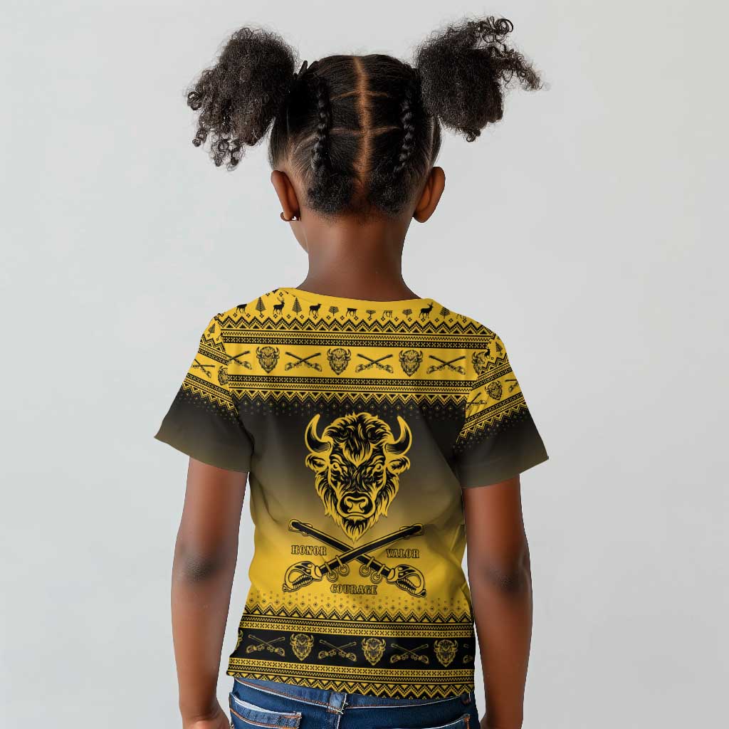 Afro Christmas Buffalo Soldiers Kid T shirt 10th Cavalry Regiment - African Pride