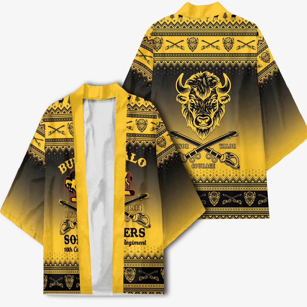 Buffalo Soldiers Christmas Kimono 10th Cavalry Regiment