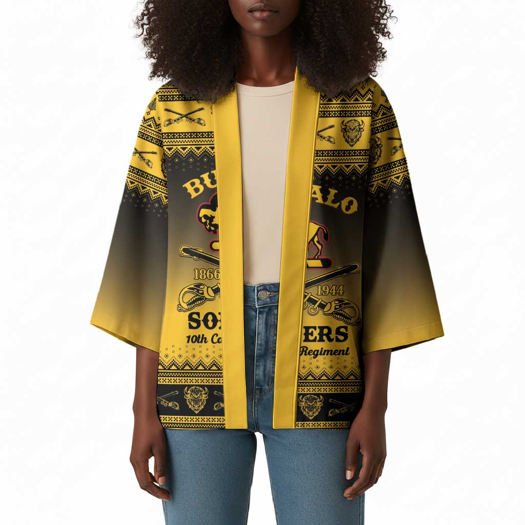 Buffalo Soldiers Christmas Kimono 10th Cavalry Regiment
