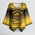 Buffalo Soldiers Christmas Kimono Sleeve Blouse 10th Cavalry Regiment