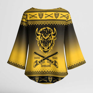 Buffalo Soldiers Christmas Kimono Sleeve Blouse 10th Cavalry Regiment