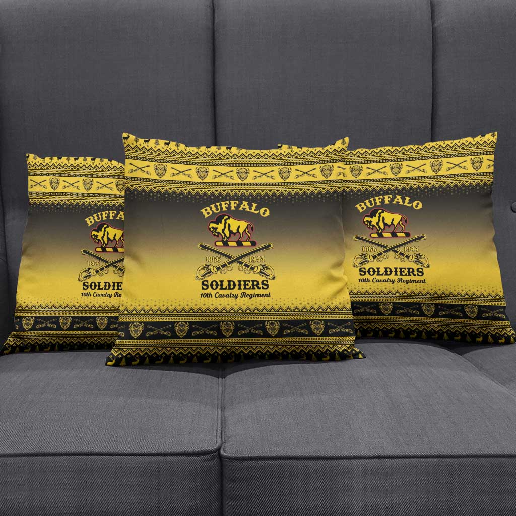 Buffalo Soldiers Christmas Pillow Cover 10th Cavalry Regiment