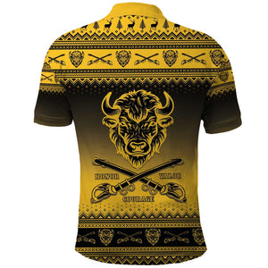 Afro Christmas Buffalo Soldiers Polo Shirt 10th Cavalry Regiment - African Pride