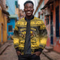 Afro Christmas Buffalo Soldiers Sleeve Zip Bomber Jacket 10th Cavalry Regiment - African Pride