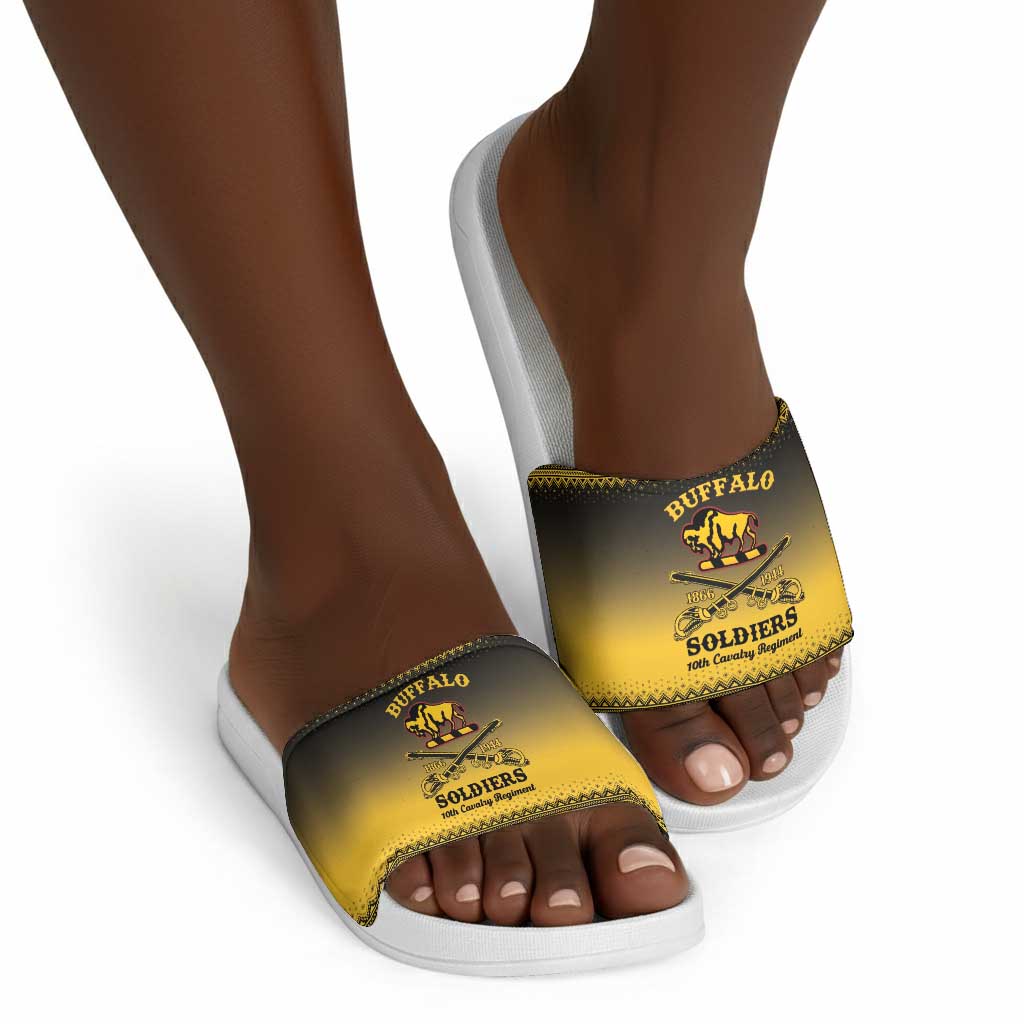 Buffalo Soldiers Christmas Slide Sandals 10th Cavalry Regiment