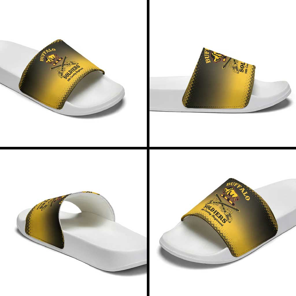 Buffalo Soldiers Christmas Slide Sandals 10th Cavalry Regiment