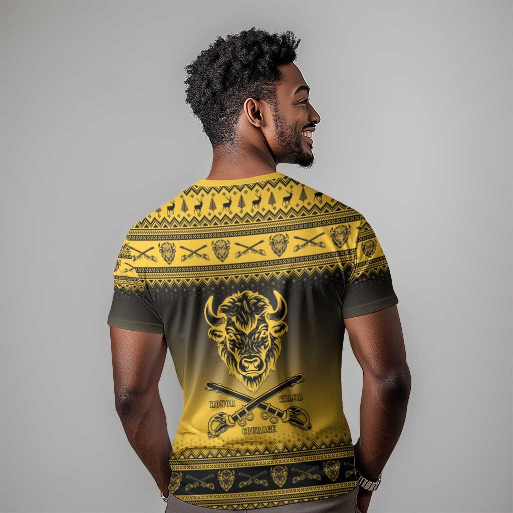 Afro Christmas Buffalo Soldiers T shirt 10th Cavalry Regiment - African Pride