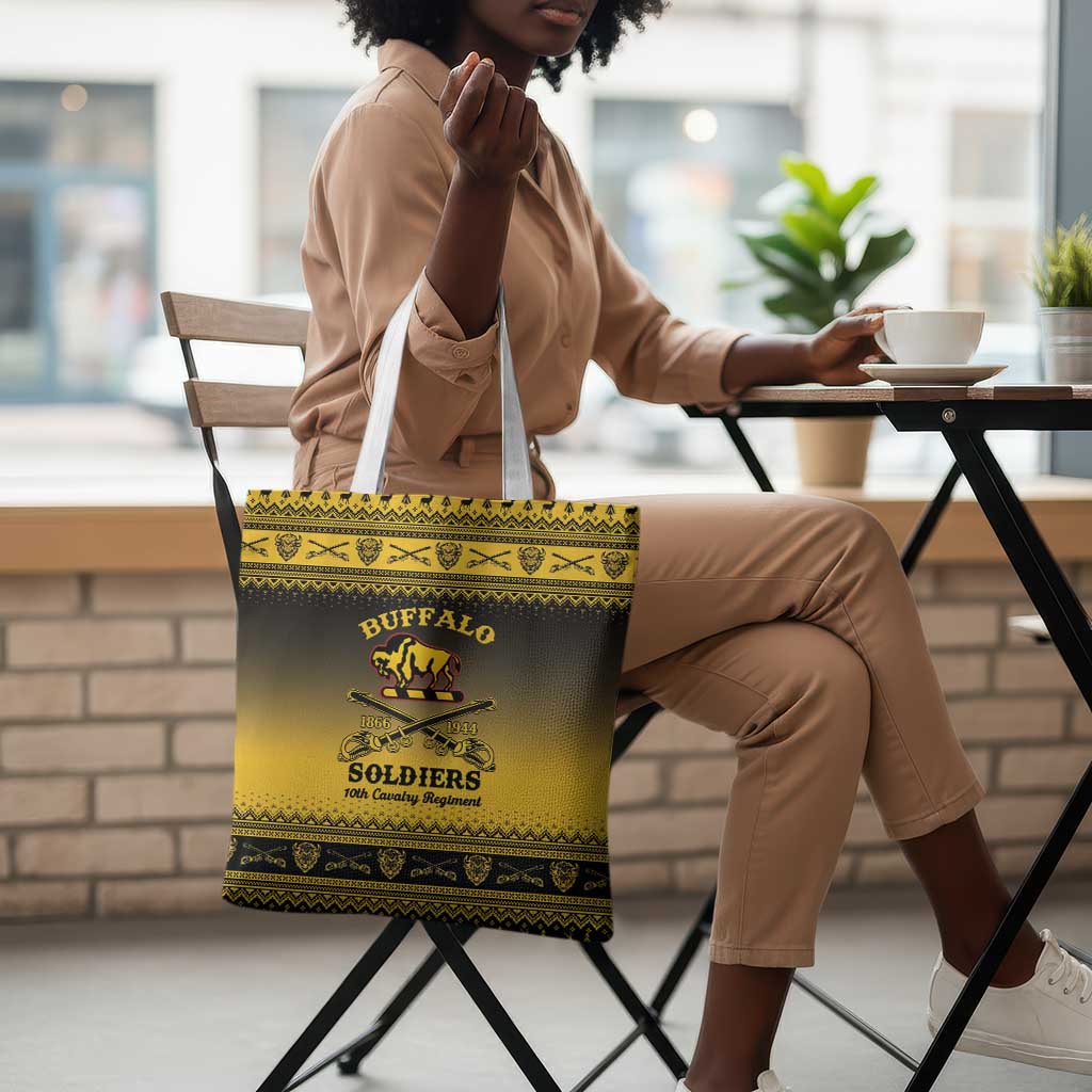 Buffalo Soldiers Christmas Tote Bag 10th Cavalry Regiment