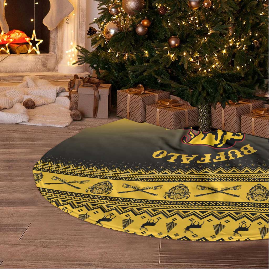 Afro Christmas Buffalo Soldiers Tree Skirt 10th Cavalry Regiment - African Pride