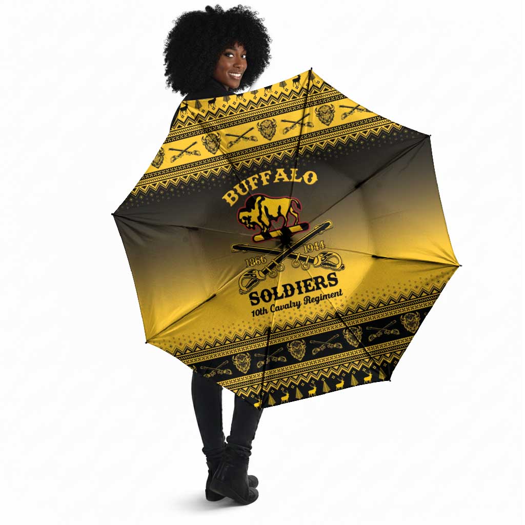 Buffalo Soldiers Christmas Umbrella 10th Cavalry Regiment