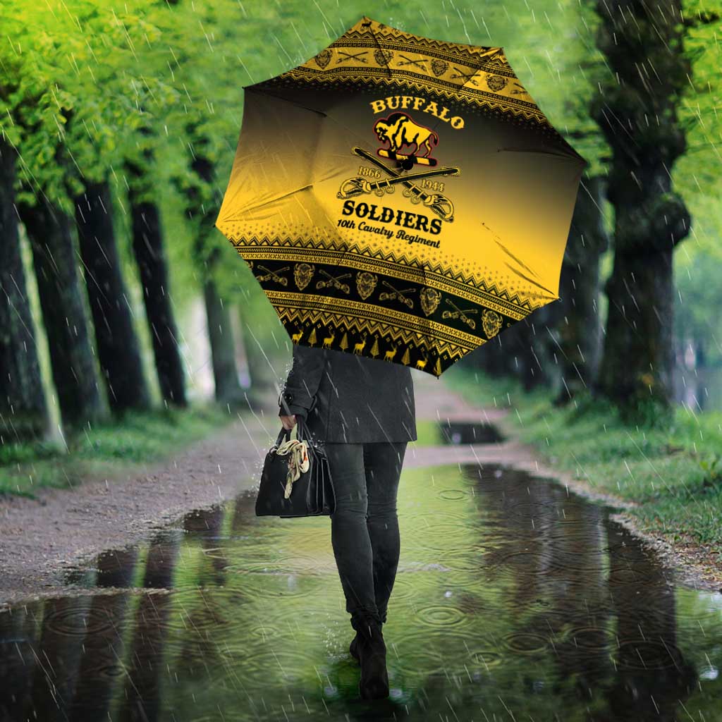 Buffalo Soldiers Christmas Umbrella 10th Cavalry Regiment
