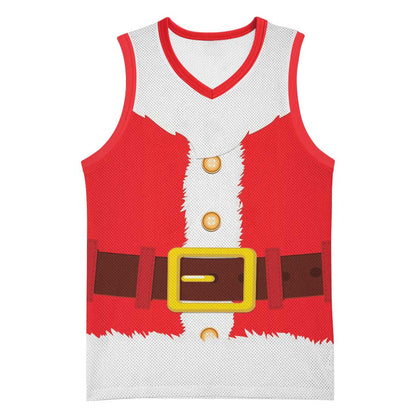 Black Santa Costume Basketball Jersey Christmas Holiday Cosplay LT15