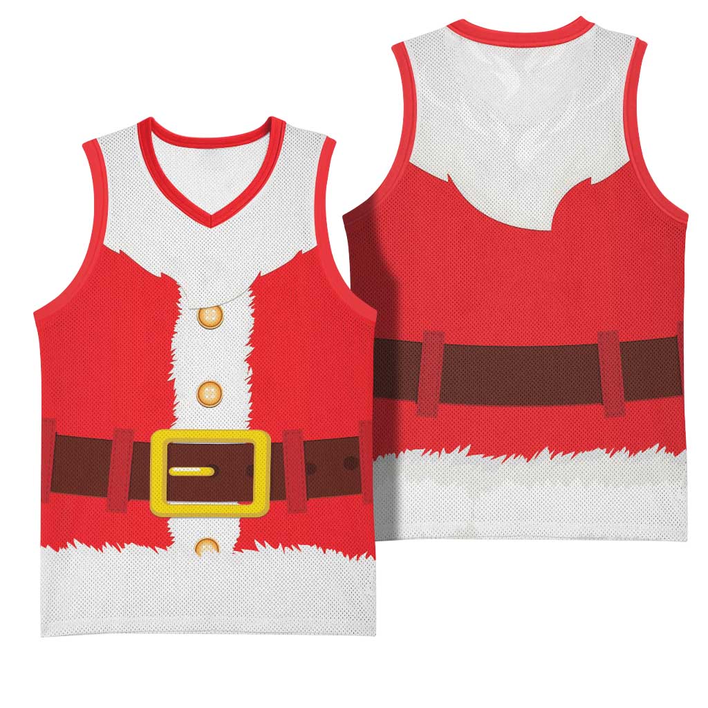 Black Santa Costume Basketball Jersey Christmas Holiday Cosplay LT15