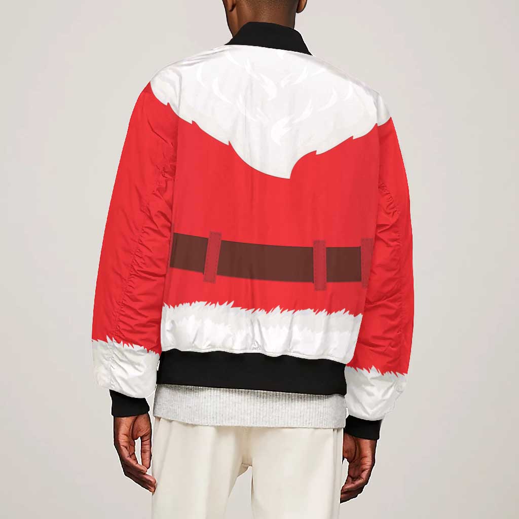 Black Santa Costume Bomber Jacket Christmas Holiday Cosplay - African Pride