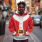 Black Santa Costume Hoodie Christmas Holiday Cosplay - African Pride