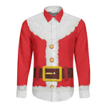 Black Santa Costume Long Sleeve Button Shirt Christmas Holiday Cosplay - African Pride