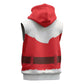 Black Santa Costume Sleeveless Zip Hoodie Christmas Holiday Cosplay - African Pride