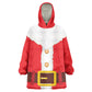 Black Santa Costume Wearable Blanket Hoodie Christmas Holiday Cosplay - African Pride