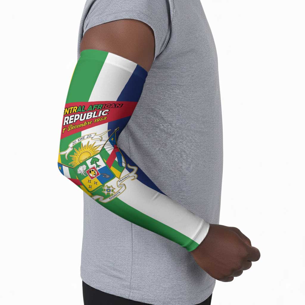 Personalized Central African Republic Arm Sleeves Happy Republic Day