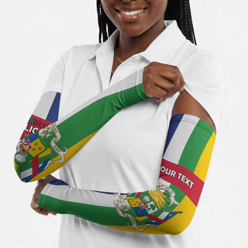 Personalized Central African Republic Arm Sleeves Happy Republic Day