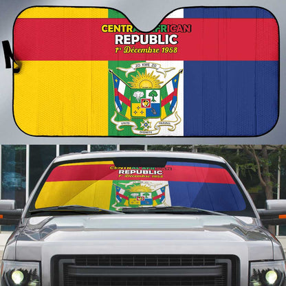 Central African Republic Auto Sun Shade Happy Republic Day