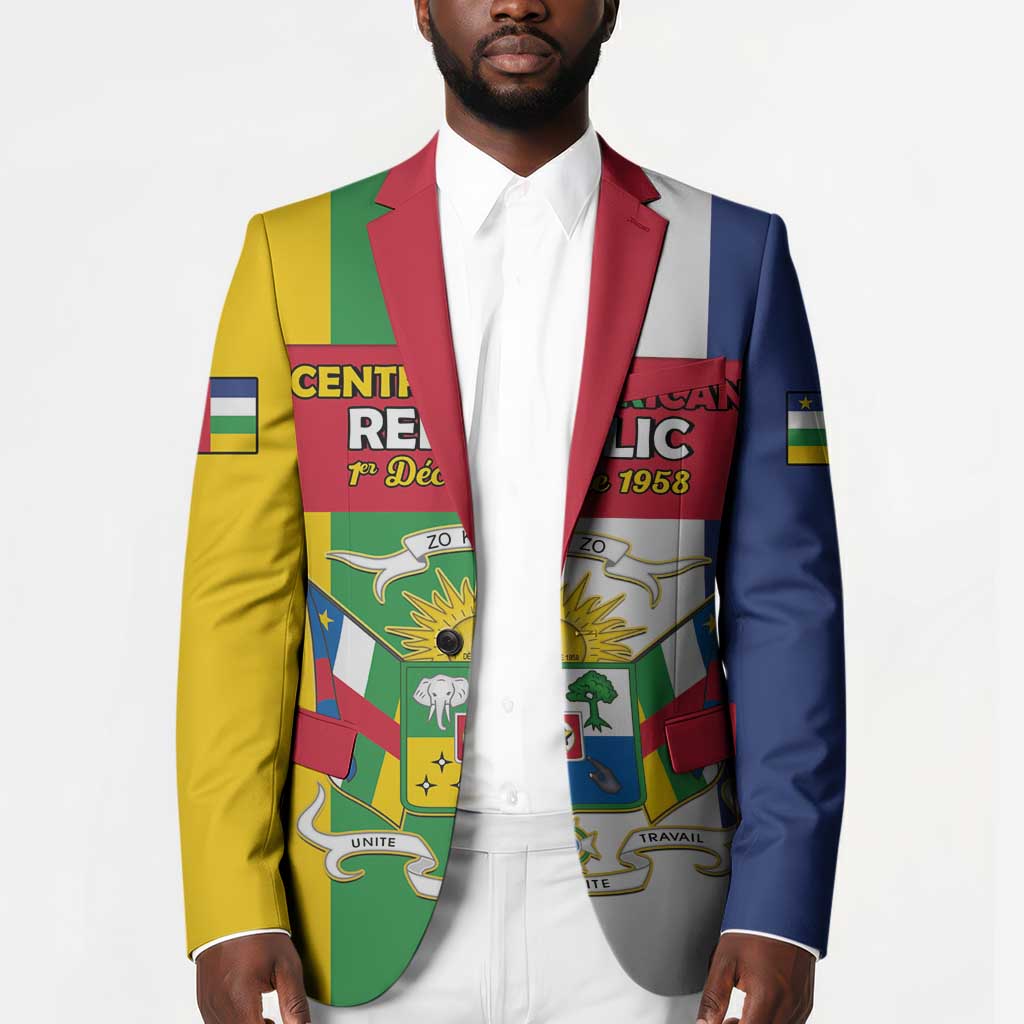 Personalized Central African Republic Blazer Happy Republic Day