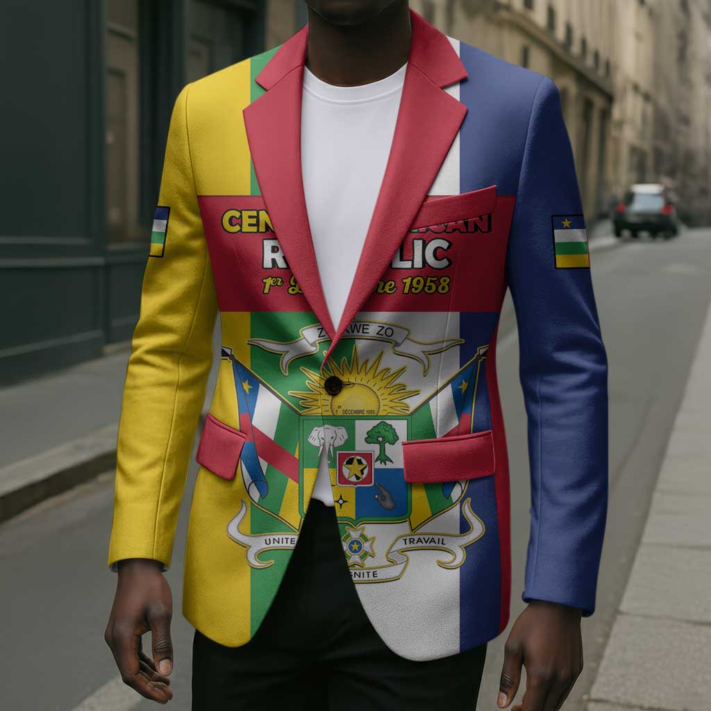 Personalized Central African Republic Blazer Happy Republic Day