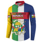 Personalized Central African Republic Button Sweatshirt Happy Republic Day