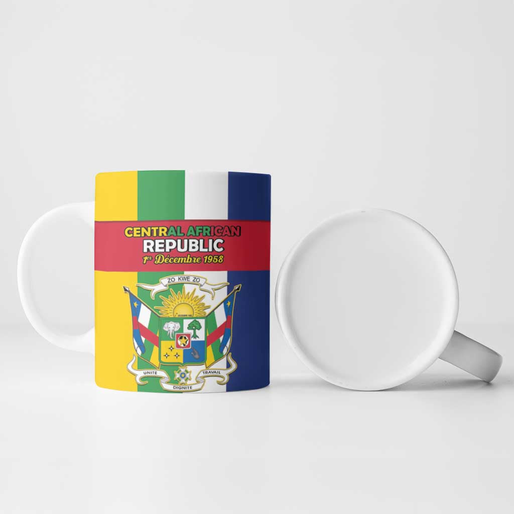 Personalized Central African Republic Ceramic Mug Happy Republic Day