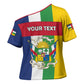 Personalized Central African Republic Cross Shoulder Shirt Happy Republic Day
