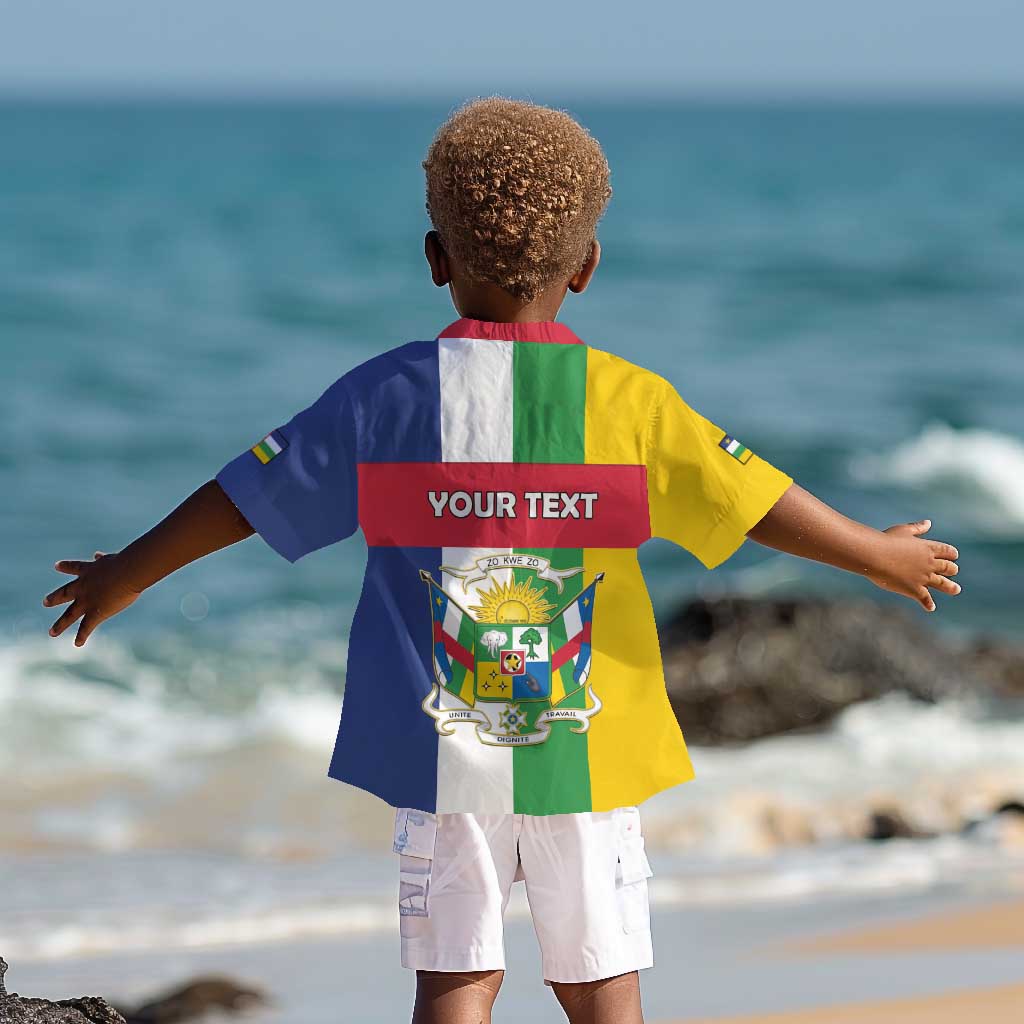 Personalized CAR Republic Day Kid Hawaiian Shirt Zo Kwe Zo - African Pride