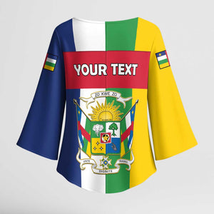 Personalized Central African Republic Kimono Sleeve Blouse Happy Republic Day