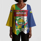 Personalized Central African Republic Kimono Sleeve Blouse Happy Republic Day