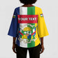 Personalized Central African Republic Kimono Sleeve Blouse Happy Republic Day