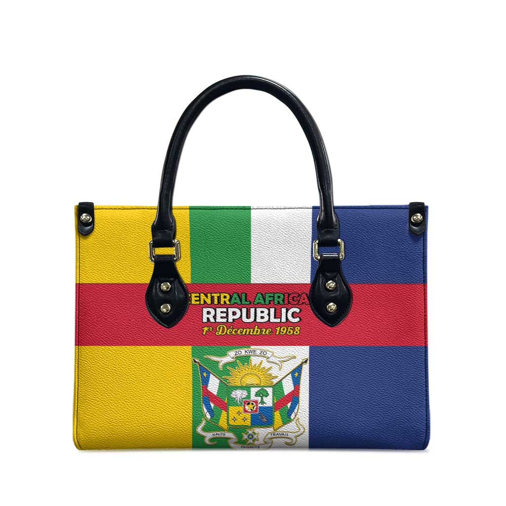 Central African Republic Leather Bag Happy Republic Day