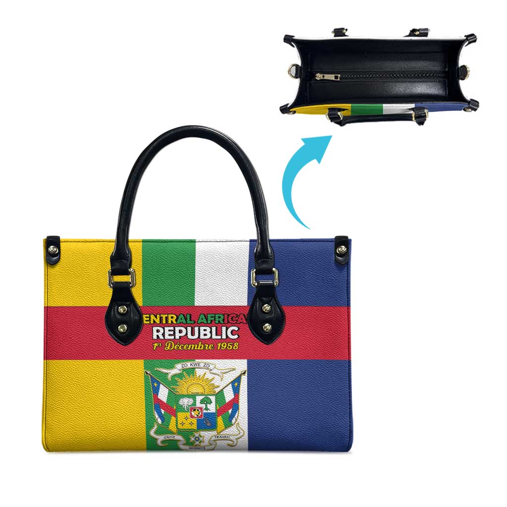 Central African Republic Leather Bag Happy Republic Day