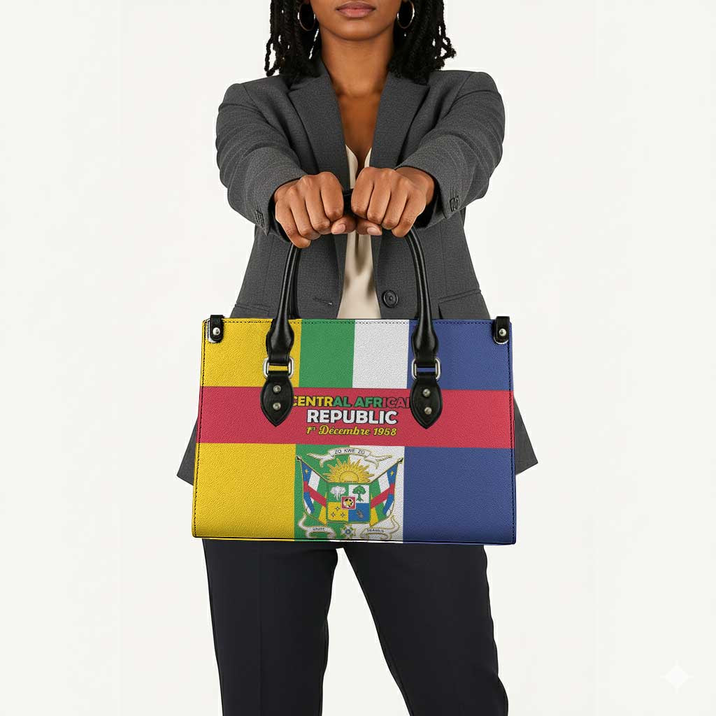Central African Republic Leather Bag Happy Republic Day