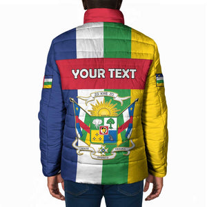 Personalized Central African Republic Padded Jacket Happy Republic Day
