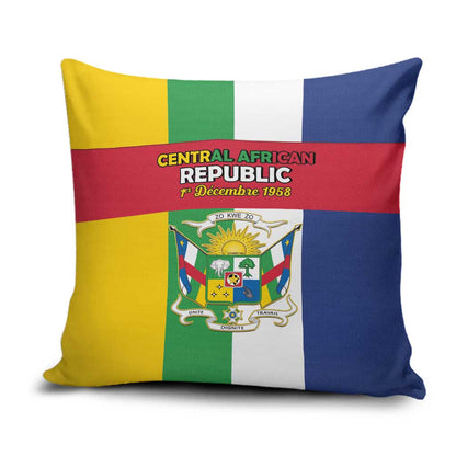 Central African Republic Pillow Cover Happy Republic Day