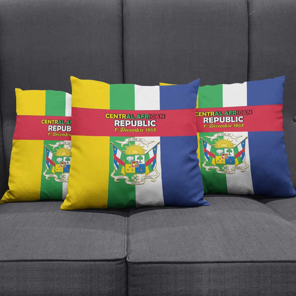 Central African Republic Pillow Cover Happy Republic Day