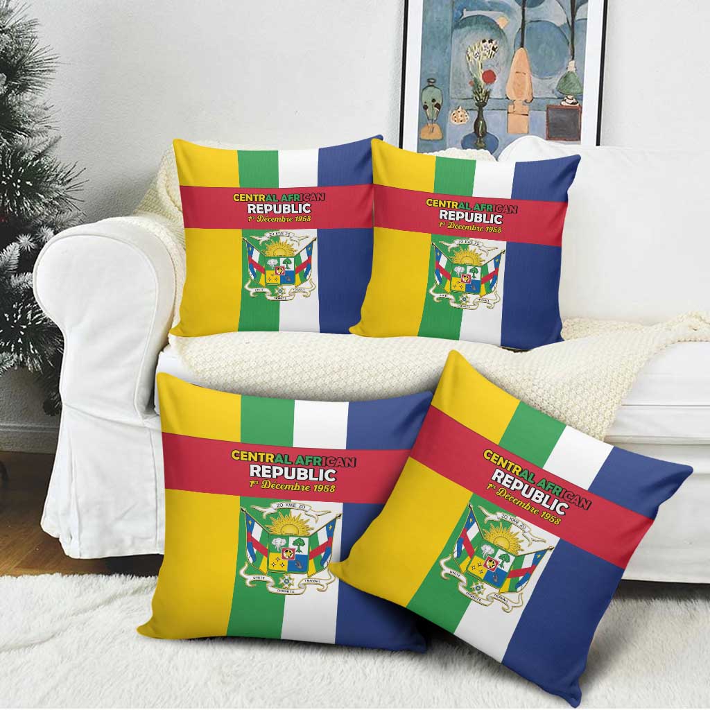 Central African Republic Pillow Cover Happy Republic Day