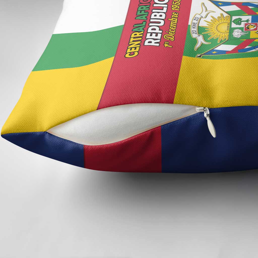 Central African Republic Pillow Cover Happy Republic Day