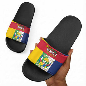 Central African Republic Slide Sandals Happy Republic Day